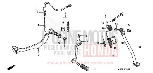 PEDALE/BEQUILLE XL650V1 de 2001